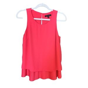 Banana Republic Factory Bright Pink Pleated Tank, Size XS